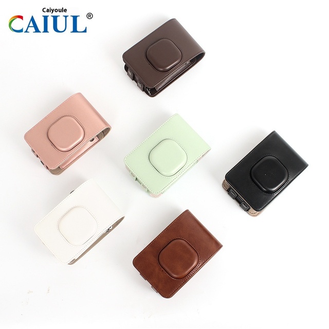 Fujifilm Instax Mini LiPlay Waterproof Protective Camera Case Custom Fit PU Leather Bag with Strap in 6 Colors