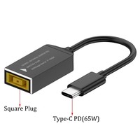 Brandneuer DC USB Typ C 65W Netzteiladapter Konverter Laptop-Anschluss Buchse auf Stecker Adapter für Mbook