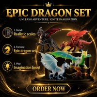 1 pièce Mini figurines de dragon rétro 22 cm, figurines portables en plastique souple, jouets pour enfants, pour cadeaux d'anniversaire et cadeaux promotionnels