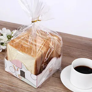 Customized Design Bread Baking Fast Food Package Box Hot Dog Paper Boat Bread Tray with Plastic Bag
