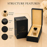 Boîte à parfum en bois MDF de luxe gravée au laser avec insert personnalisé, emballage haut de gamme pour les marques de parfums arabes Oud, cadeaux