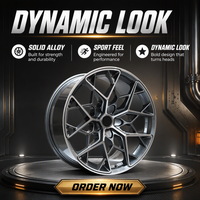 Roues classiques à profil bas 18*8.5 18*10 roues en alliage d'aluminium 5 trous 114.3 Gunmetal brillant Gunmetal noir noir voiture lumineuse