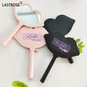 Private Label Lip Shape Makeup <b>Mirrors</b> Luxury Private logo Hand Held Makeup <b>Mirror</b> <b>Small</b> Lip Shaped Cosmetic <b>Mirrors</b> - Product Image 1