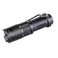 Lampe torche tactique miniature à LED zoomable personnalisée avec clip de poche portable, vente de marchandises 2021