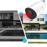 Caméra IP POE 5MP, caméra de surveillance CCTV, caméra extérieure, microphone/audio intégrés, détection de mouvement, H265 WDR