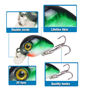 Crankbaits <span class=keywords><strong>30mm</strong></span> 1.6g leurre de pêche appâts durs bateau océan Topwater leurres matériel de pêche pour truite bar perche - Product Image 3