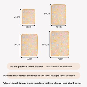 Hersteller Großhandel Coral Fleece Wasserdicht Umwelt freundliche Haustier decke Komfortable doppelseitige Matte Hunde Winter Soft - Product Image 3