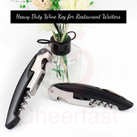Tire-bouchon personnalisé en acier inoxydable et aluminium, tire-bouchon de sommelier à tête de crevette et tire-bouchon décapsuleur