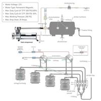 Kit de suspension pneumatique d'usine, suspension pneumatique, klaxon pneumatique, compresseur 12V, compresseur de suspension pneumatique 444C pour réservoir de suspension pneumatique