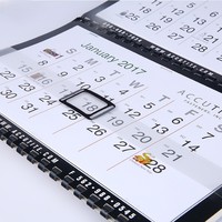 Calendario Personalizado 2027, Impresión en China, Encuadernación Combinada, Papel Offset, Vista de 3 Meses, Plegable para Pared, Anual