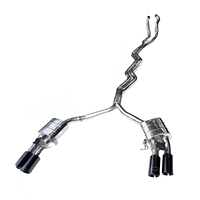 Échappement arrière MPER Valvetronic pour Audi S4 S5 B9 B9.5 avec tuyau avant en acier inoxydable, son agressif, télécommande, fixation par boulons