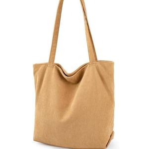 <strong>KALIDI</strong> FANCY FOREST Corduroy Tote <strong>Bag</strong> for Women Two Packs Large Shoulder Hobo Handbag Zipper Closure - Product Image 3