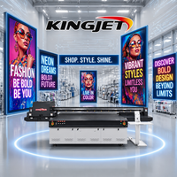 Imprimante à plat UV Kingjet pour 2513, imprimante jet d'encre 3D A2 à passage unique pour cartes, 38/h 2400 DPI