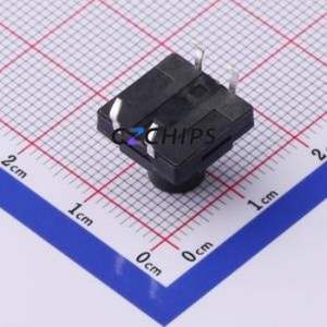 TS-1010DGD-BR10026 Tactile Switch Through hole-4P,12x12mm Switch Single Pole Single Throw Round Button 2.6N Through Hole - Product Image 2