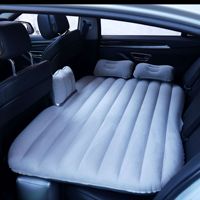 Lit gonflable pour voiture, matelas gonflable pour l'extérieur, oreiller de voyage, PVC floqué, airbed, fournitures de voiture de Camping, tapis de couchage