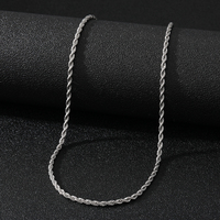 KISSWIFE Collier tendance en acier inoxydable plaqué or, chaîne serpent pour hommes, tailles 2mm-5mm, style Hip Hop