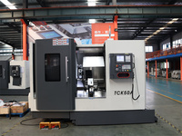 Torno CNC de 4 ejes más popular 400/700/1400mm TCK50Y Centro de torneado CNC horizontal Combinación Molino Taladro Función GSK Control