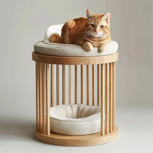 Nichoir en bois personnalisé par le fabricant, maisonnette pour animaux de compagnie, chaleureuse pour l'hiver, avec fermeture à bouton, pour villa intérieure, logement fermé pour animaux, OEM - Product Image 1