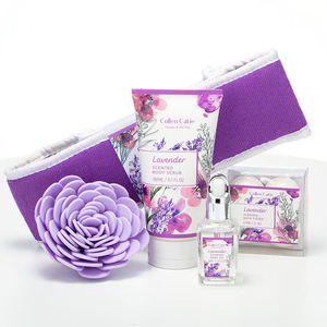 Ensemble de gel douche et lotion corporelle à la lavande, prix d'usine, vente <span class=keywords><strong>en</strong></span> gros, parfum lavande, coffret cadeau <span class=keywords><strong>spa</strong></span> pour femmes - Product Image 4
