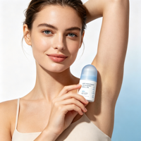 Déodorant anti-transpirant minéral AHA BHA avec protection contre la transpiration et les odeurs pendant 48 heures, sans aluminium, pH équilibré, parfum frais en poudre