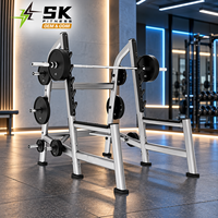 Support à haltères à deux niveaux SK-L43 avec plateaux inclinés et base stable pour salle de sport commerciale et salle de sport d'hôtel