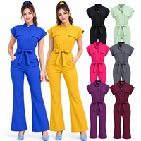 Tenues d'infirmière personnalisées avec logo, ensembles de blouses d'infirmière en gros, 92% polyester 8% élasthanne, haute extensibilité, uniforme médical pour femmes