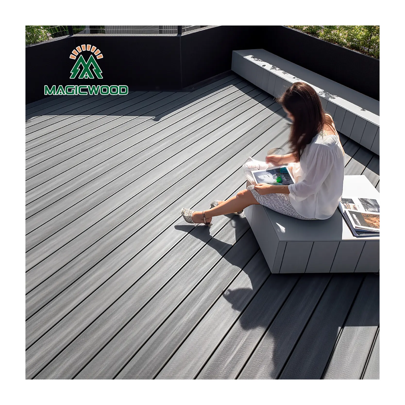 Hot Sale umwelt freundliche WPC-Terrassen dielen Wpc Outdoor Composite Decking Anti-Aging-Laminat WPC-Bodenbelag