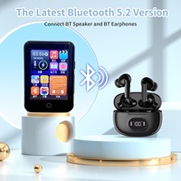 Lecteur MP3 avec écran 2,4 pouces, 4G/64/128 Go, E-Book, photos, vidéos, musique, radio FM, haut-parleur BT, lecteur MP3/4 pour l'étude, la course à pied, le sport, cadeaux