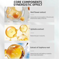 Huile Corporelle Revitalisante Bouteille Dorée Soin Corporel Préparation Pure à Base de Plantes Chinoises Détente Musculaire et Tendineuse Huile de Massage