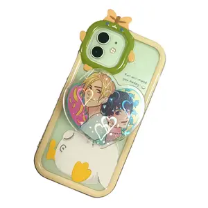 Promotion Custom Printed Acrylic Anime Cellphone Holder Phone Grip Charms For Mobile Accessories