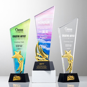 Crystal <b>Trophy</b> Laser <b>Engraved</b> Digital Printing Durable Conference Award Supplies Business Gift ABCDE - Product Image 4