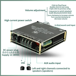 C160H BT audio <b>amplifier</b> board module 2.0 two-channel stereo TDA7498E original 160W*2 XY-C160H - Product Image 6