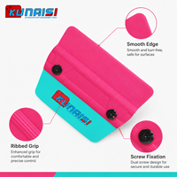 Spatule en TPU en forme d'éventail KUNAISI pour l'installation de film PPF, film de protection de voiture, film teinté pour fenêtres, grattoir souple anti-rayures, outil de pose