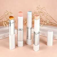 Stick Correcteur et Illuminateur Double Embout Marque Blanche avec Pinceau Doux, 4 Teintes, Waterproof, Couvrance Totale, Maquillage de Contour du Visage