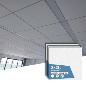Panneau acoustique décoratif suspendu pour <span class=keywords><strong>plafond</strong></span>, 24x24, en <span class=keywords><strong>laine</strong></span> <span class=keywords><strong>de</strong></span> <span class=keywords><strong>verre</strong></span> acoustique enduite, grand stock, pour salle audiovisuelle et studio - Product Image 1