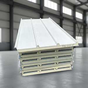 Panneau sandwich PU 50 mm 100 mm avec ouvertures pré-découpées en usine pour fenêtres et portes, murs et toits - Product Image 2