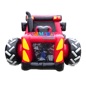 Nouveau design de château gonflable gonflable modèle de <span class=keywords><strong>voiture</strong></span> gonflable Bulldozer aire de jeux PVC château sautant et toboggan Combo pour les enfants - Product Image 4