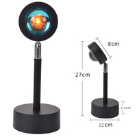 INS elegante cuerpo de vidrio lámpara de puesta de sol Internet celebridad Halo lámpara de proyección Selfie luz de fondo para ambiente de estudio en vivo