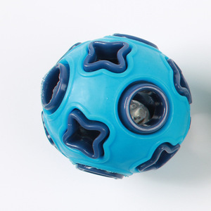 Jouet interactif pour chien, balle en TPR à motifs géométriques, jouet à mâcher anti-ennui pour chiot - Product Image 2