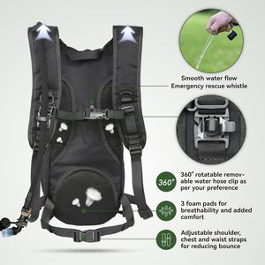 Muestra Gratuita, Fabricante, Bolsa de Hidratación de 3L de TPU, para Ciclismo, Senderismo, Caza, Ciclismo, Táctica, Molle, Impermeable, Mochila de Hidratación - Product Image 4