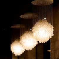 Lustre Moderne Américain Élégant en Forme de Coquillage, Hauteur 200 cm, à Intensité Variable, pour Escaliers, Salon, Hall d'Entrée