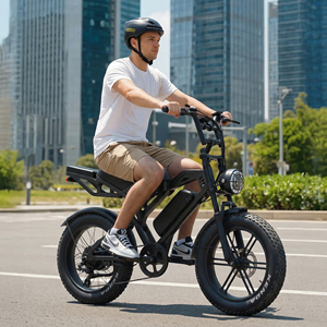 Vélo Électrique Rétro en Gros 1000W 48V avec Pneus Larges pour Adulte, Vélo Électrique de Ville Tout Suspendu avec <span class=keywords><strong>Porte</strong></span>-Bagages Arrière - Product Image 6