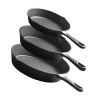 Ensemble de casseroles en fonte, poêle à frire profonde et ensemble de marmites, compatible induction, écologique, facile à nettoyer