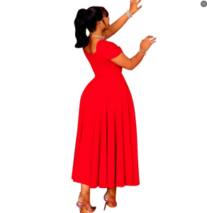 <span class=keywords><strong>Abito</strong></span> aderente a pieghe elegante con scollo lungo a collo lungo e <span class=keywords><strong>lunga</strong></span> e Maxi <span class=keywords><strong>abito</strong></span> da donna - Product Image 3