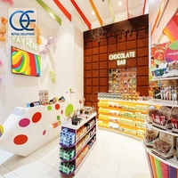 Comptoir de confiserie personnalisé, design de kiosque de centre commercial, meubles de magasin de bonbons, comptoir d'exposition de confiseries