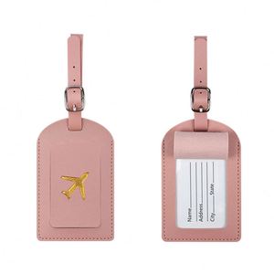 New Fashionable PU Leather Airline Boarding Luggage Tags & <b>Suitcase</b> Tag Portable 7*11CM - Product Image 3