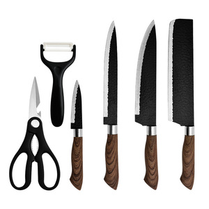 Set de Couteaux de <span class=keywords><strong>Chef</strong></span> Professionnels Lovfe en Acier Inoxydable Forgé de Haute Qualité, 6 Pièces, avec Manches Antidérapants pour Usage Domestique - Product Image 2