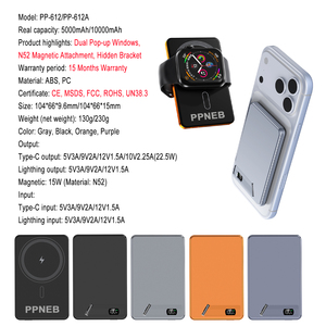 Power Bank Magnetico Ultra Sottile Personalizzabile da 5000mAh/10000mAh, Caricatore Wireless Magnetico da 15W, <span class=keywords><strong>Batteria</strong></span> Esterna Sottile a Ricarica Rapida - Product Image 5