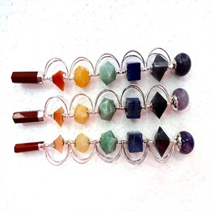 Juego de Varitas Curativas de Piedras Preciosas Geométricas con Piedras Semipreciosas Pulimentadas para Equilibrio de Chakras y Feng Shui, Gujarat Kamalagate.com - Product Image 1