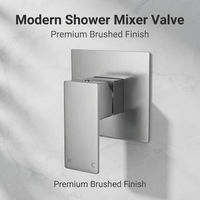 Robinet de douche mural carré en laiton nickel brossé, mitigeur monocommande chaud/froid, pour salle de bain moderne